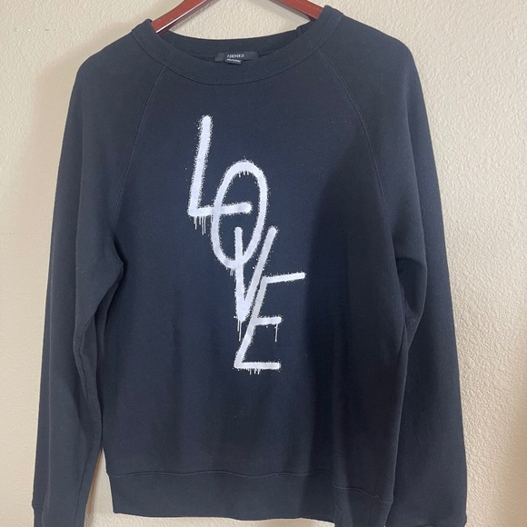 Black Forever 21 Sweatshirt size large - Picture 1 of 3